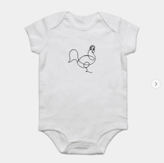 picasso rooster onesie